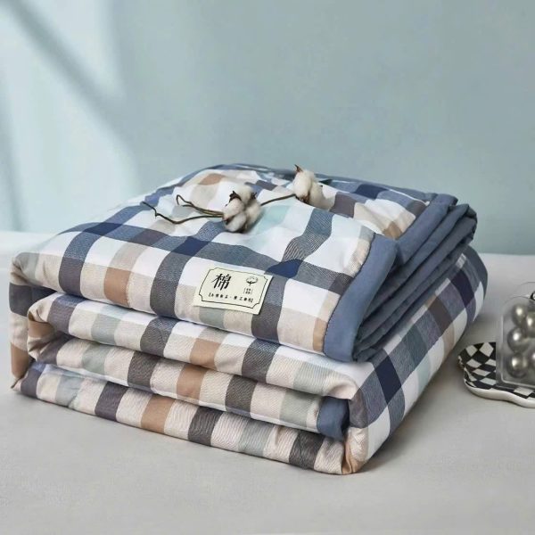 Mền Cotton - Chăn Đũi Hàn Quốc Trần Bông- Họa Tiết Nhẹ Nhàng - Mềm Mại, Siêu Mát, Chuẩn Hàng Nhập - Ảnh 5