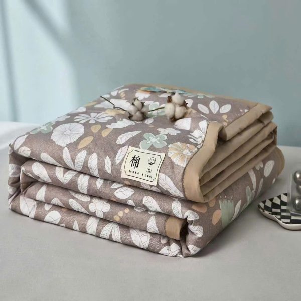 Mền Cotton - Chăn Đũi Hàn Quốc Trần Bông- Họa Tiết Nhẹ Nhàng - Mềm Mại, Siêu Mát, Chuẩn Hàng Nhập - Ảnh 3