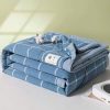 Mền Cotton - Chăn Đũi Hàn Quốc Trần Bông- Họa Tiết Nhẹ Nhàng - Mềm Mại, Siêu Mát, Chuẩn Hàng Nhập