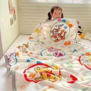 Mền Nhung - Chăn Tuyết Nhung Cho Bé – Mềm Mại, Họa Tiết Hoạt Hình Đáng Yêu