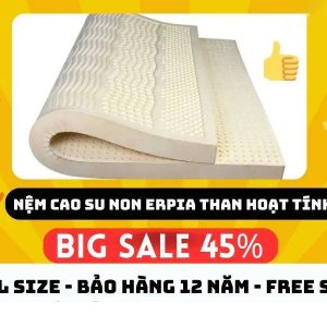 Nệm Cao Su Non Than Hoạt Tính 2 Mặt Lỗ Tròn – Lưới X3 Giá Sỉ