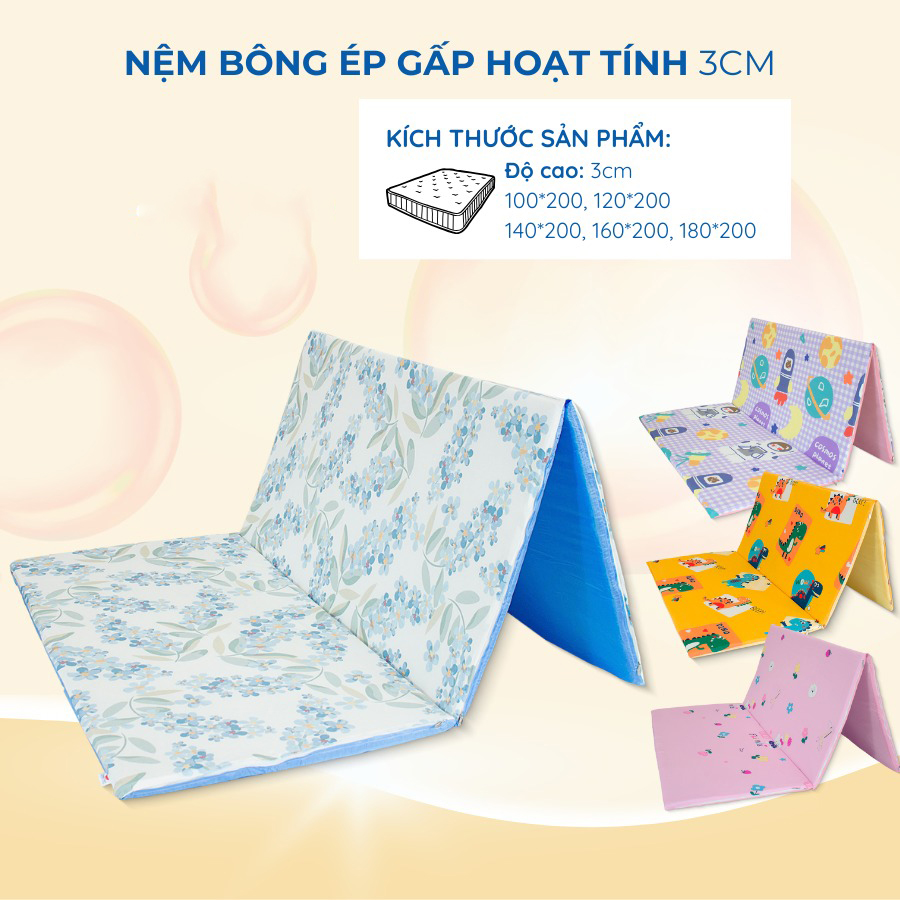 Nệm Bông Ép Hoạt Tính Gấp 3cm Giá Sỉ - Hưng Liên - Ảnh 5